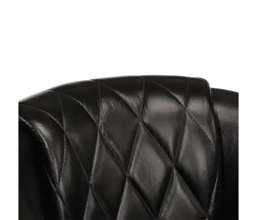 Atpūtas Krēsls, Melns, Dabīgā Āda Vidaxl