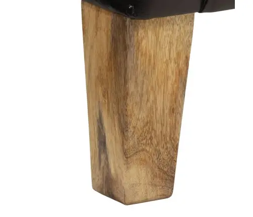 Atpūtas Krēsls, Melns, Dabīgā Āda Vidaxl