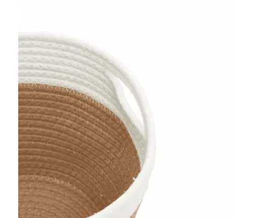 Hoiukorvid 2 Tk, Pruun Ja Valge, Ø24 X 18 cm Puuvill