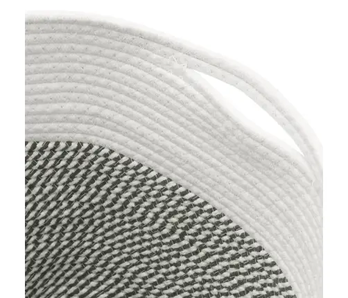 Hoiukorv, Hall Ja Valge, Ø40X35 cm Puuvill