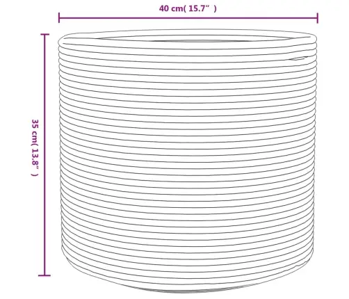 Hoiukorv, Beež Ja Valge, Ø40X35 cm Puuvill