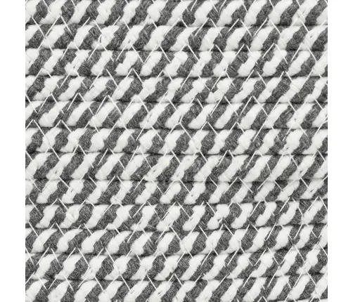 Veļas Grozs, Pelēks Un Balts, Ø55X36 Cm, Kokvilna Vidaxl