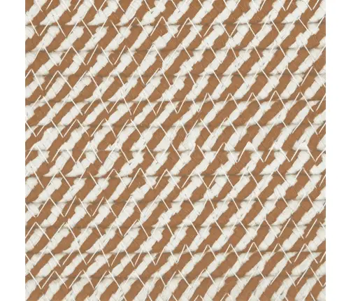 Kaanega Hoiukorv, Pruun Ja Valge, Ø37 X 50 cm Puuvill