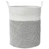 Uzglabāšanas Grozs, Pelēks Ar Baltu, Ø38X46 Cm, Kokvilna Vidaxl