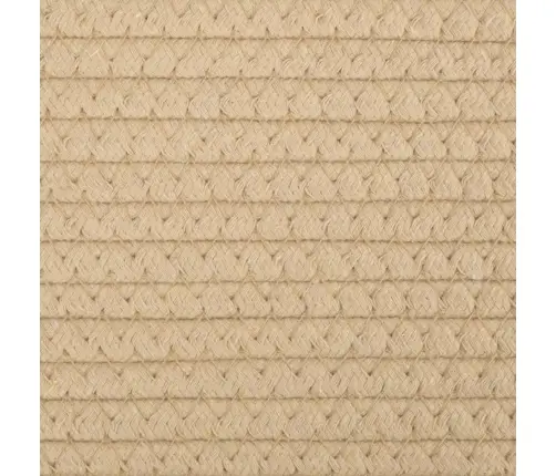 Uzglabāšanas Grozs, Bēšs Ar Baltu, Ø38X46 Cm, Kokvilna Vidaxl