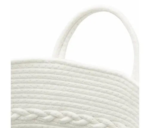 Uzglabāšanas Grozs, Pelēks Ar Baltu, Ø43X38 Cm, Kokvilna Vidaxl