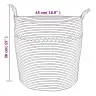 Uzglabāšanas Grozs, Pelēks Ar Baltu, Ø43X38 Cm, Kokvilna Vidaxl