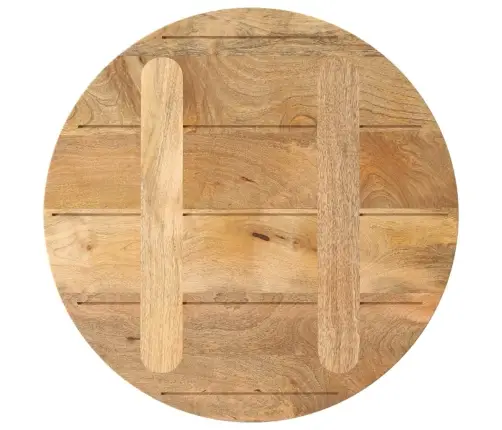 Galda Virsma, Ø 50X2,5 Cm, Apaļa, Mango Masīvkoks Vidaxl