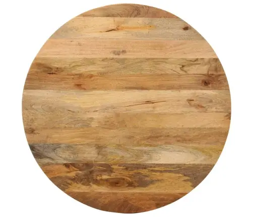 Galda Virsma, Ø 90X2,5 Cm, Apaļa, Mango Masīvkoks Vidaxl