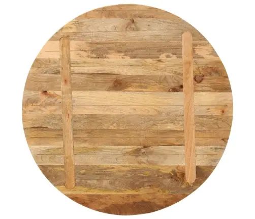 Galda Virsma, Ø 90X2,5 Cm, Apaļa, Mango Masīvkoks Vidaxl