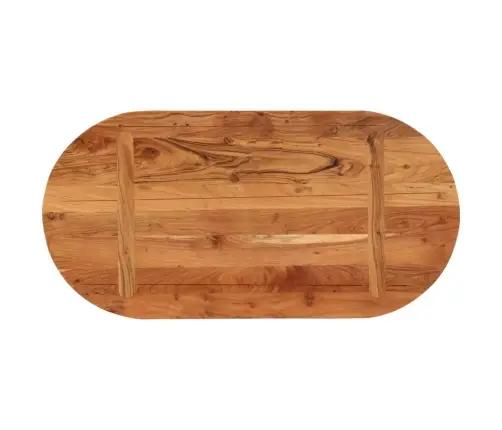 Galda Virsma, 80X40X2,5 Cm, Ovāla, Akācijas Masīvkoks Vidaxl