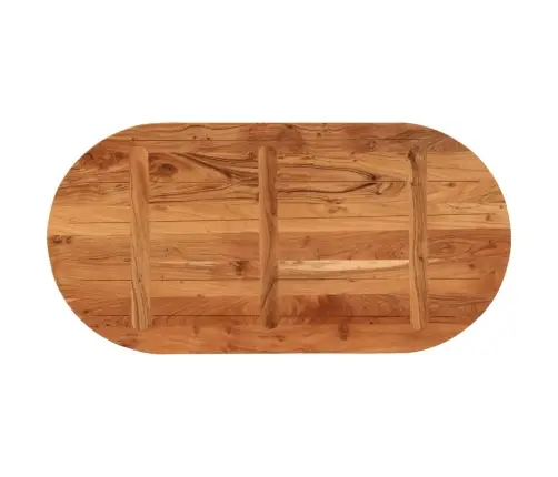 Galda Virsma, 120X60X2,5 Cm, Ovāla, Akācijas Masīvkoks Vidaxl