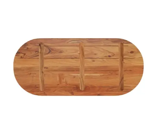Galda Virsma, 90X40X3,8 Cm, Ovāla, Akācijas Masīvkoks Vidaxl