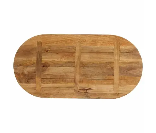 Galda Virsma, 100X50X3,8 Cm, Ovāla, Mango Masīvkoks Vidaxl