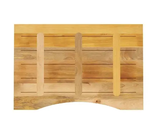 Kumerusega Lauaplaat, 80X50X2,5 cm Töötlemata Mangopuit