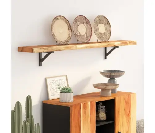 Sienas Plaukts, 180X20X2,5 Cm, Taisnstūra, Akācijas Masīvkoks Vidaxl