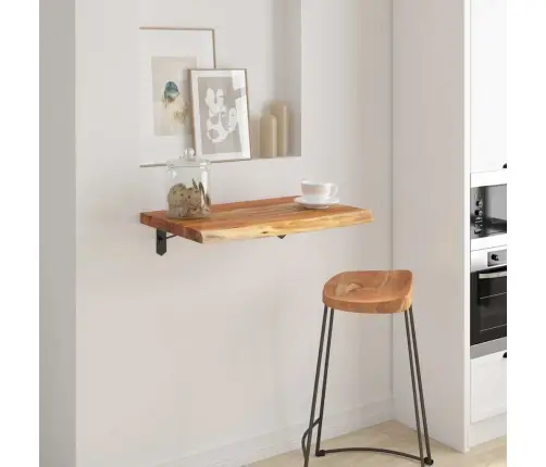 Sienas Plaukts, 50X40X2,5 Cm, Taisnstūra, Akācijas Masīvkoks Vidaxl