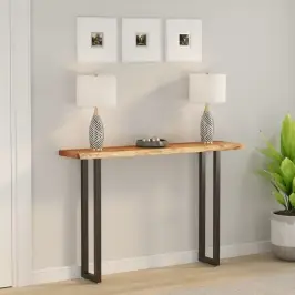 Stalviršis, 160X30X3,8cm Akacijos Masyvas, Su Gyvu Kraštu