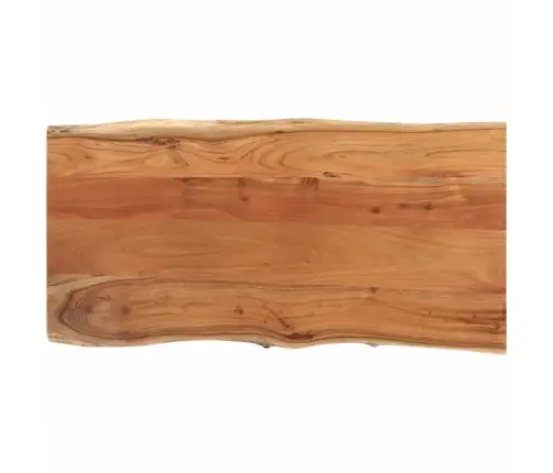 Stalviršis, 80X40X2,5cm Akacijos Masyvas, Su Gyvu Kraštu