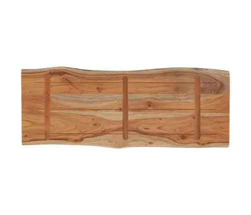 Stalviršis, 80X40X2,5cm Akacijos Masyvas, Su Gyvu Kraštu