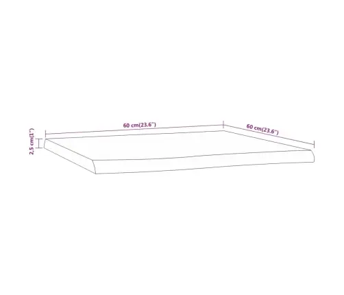 Kandiline Lauaplaat, Naturaalsed Servad, 60X60X2,5 cm Akaatsia