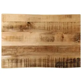 Stalviršis, 50X40X2,5cm Mango Medienos Masyvas, Su Gyvu Kraštu