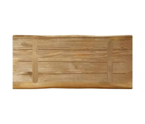 Stalviršis, 80X40X2,5cm Mango Medienos Masyvas, Su Gyvu Kraštu