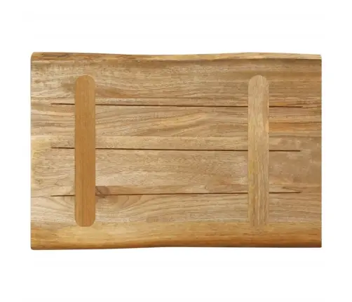 Stalviršis, 50X40X3,8cm Mango Medienos Masyvas, Su Gyvu Kraštu