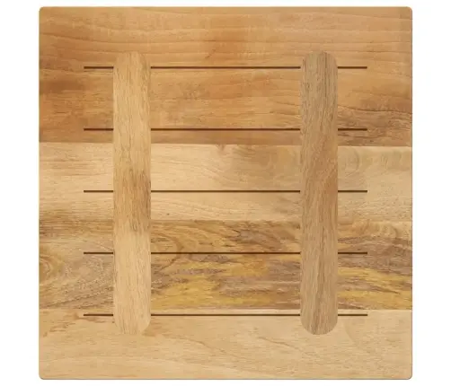 Galda Virsma, 60X60X1,5 Cm, Kvadrāta, Raupjš Mango Masīvkoks Vidaxl