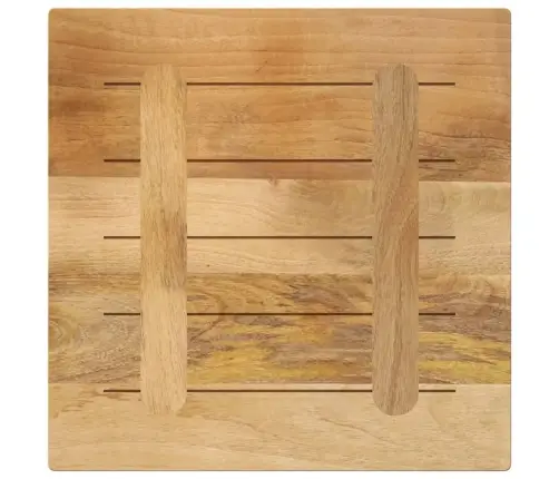 Galda Virsma, 60X60X3,8 Cm, Kvadrāta, Raupjš Mango Masīvkoks Vidaxl