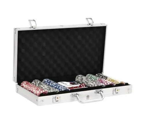 Pokerio Žetonų Rinkinys, 300Vnt., 11,5G