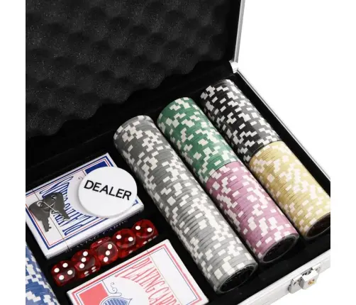 Pokerio Žetonų Rinkinys, 300Vnt., 11,5G