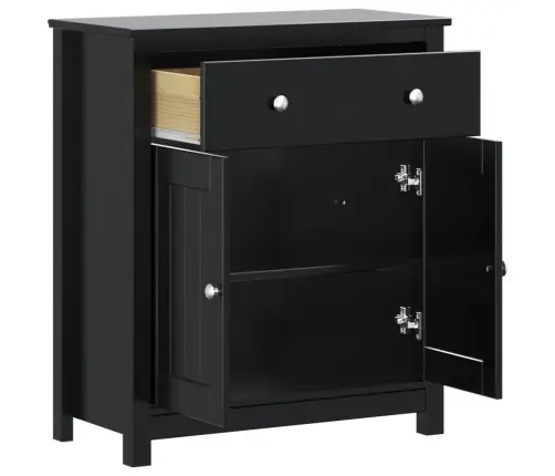 Vonios Kambario Spintelė Berg, Juoda, 69,5X34X80 cm Pušis