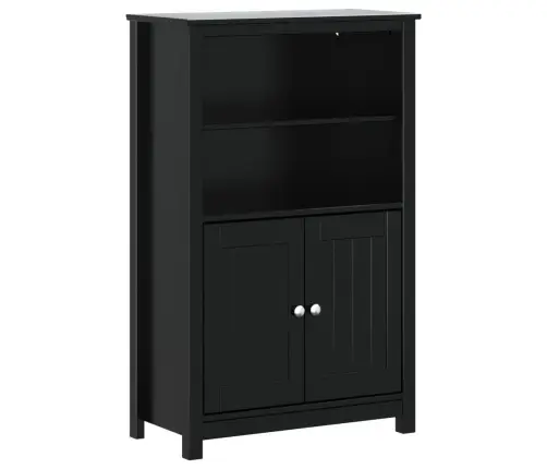 Vannasistabas Skapītis Berg, Melns, 69,5X34X110 Cm, Priede Vidaxl