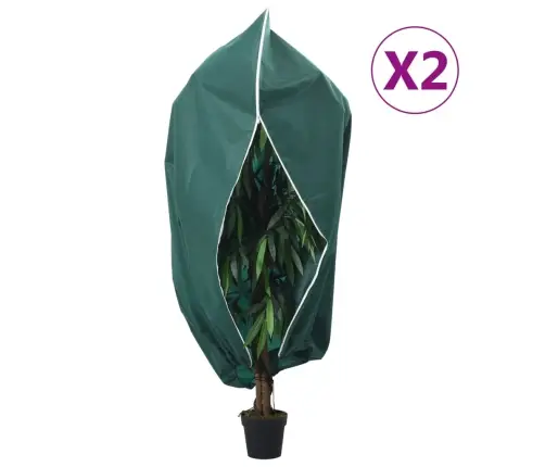 Augu Pārsegi Ar Rāvējslēdzēju, 2 Gab., 70 G/M², Flīss,3,14X2,5M Vidaxl
