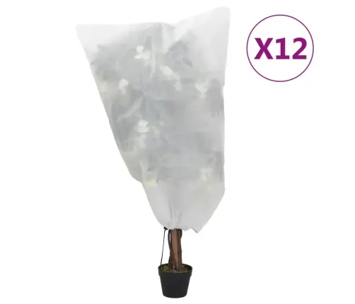 Augu Pārsegi Ar Aukliņu, 12 Gab., 70 G/M², 0,8X0,8 M Vidaxl