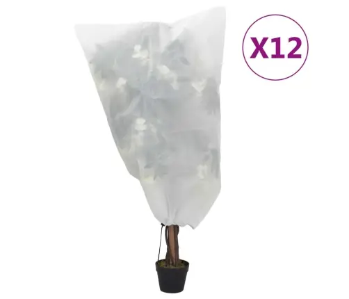 Augu Pārsegi Ar Aukliņu, 12 Gab., 70 G/M², 0,8X1 M Vidaxl