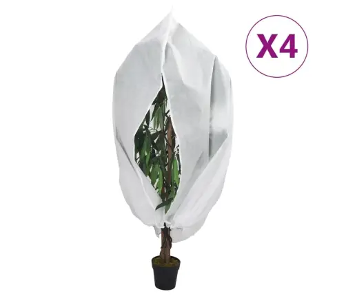 Augu Pārsegi Ar Rāvējslēdzēju, 4 Gab., 70 G/M², Flīss, 2,36X2 M Vidaxl