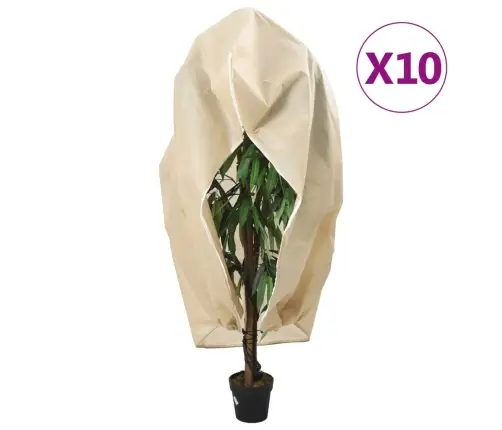 Uždangalai Augalams Su Užtrauktukais, 10Vnt., 1,2X1,8 M, 70G/M²