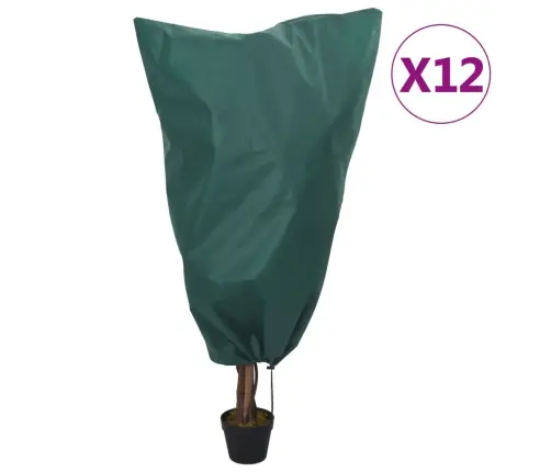 Augu Pārsegi Ar Aukliņu, 12 Gab., 70 G/M², 0,8X1,2 M Vidaxl