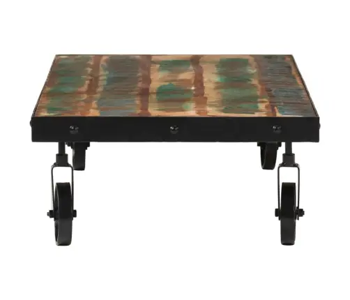 Kafijas Galdiņš Ar Riteņiem, 100X55X26Cm, Pārstrādāts Masīvkoks Vidaxl