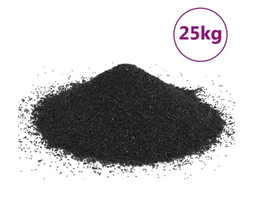 Akvārija Smiltis, 25 Kg, Melnas, 0,2-2 Mm Vidaxl