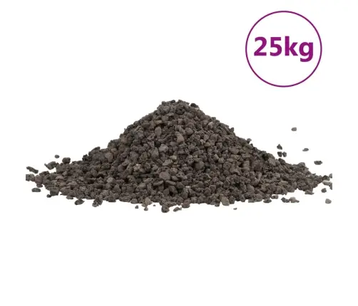 Bazalta Grants, 25 Kg, Melns, 5-8 Mm Vidaxl