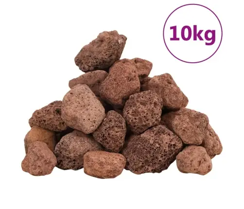 Vulkāniskie Ieži, 10 Kg, Sarkani, 3-5 Cm Vidaxl