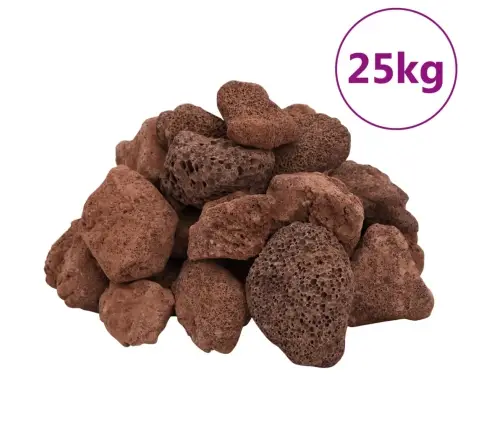 Vulkaninės Uolienos, Raudonos Spalvos, 25Kg, 5–8Cm