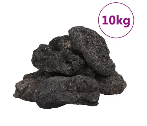 Vulkaninės Uolienos, Juodos Spalvos, 10Kg, 10-30Cm