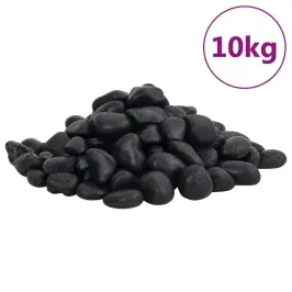 Pulēti Oļi, 10 Kg, Melni, 2-5 Cm Vidaxl