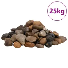 Pulēti Oļi, 25 Kg, Krāsaini, 2-5 Cm Vidaxl