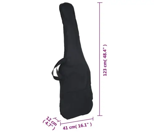 Elektriskā Basģitāra Iesācējiem Ar Somu, Melna, 4/4, 46