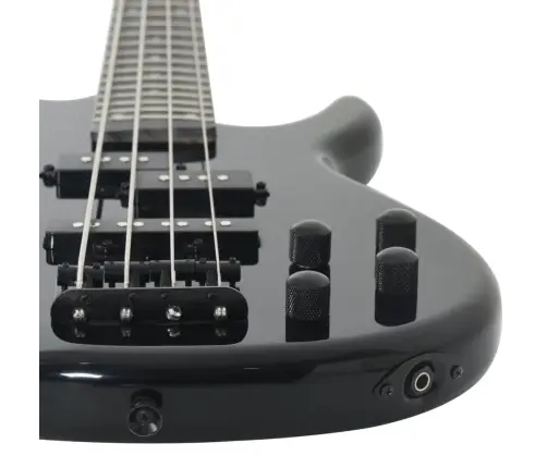 Elektriskā Basģitāra Iesācējiem Ar Somu, Melna, 4/4, 46